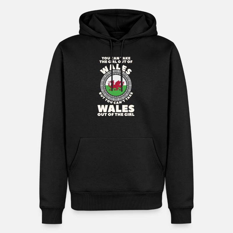 Pays de Galles - Sweat à capuche Premium bio Homme - noir