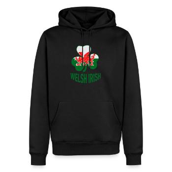 Pays de Galles Irlande - Sweat à capuche Premium bio Homme - noir - Devant - Nico (187cm)