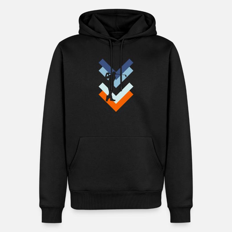 Golf - Männer Premium Bio Hoodie - Schwarz