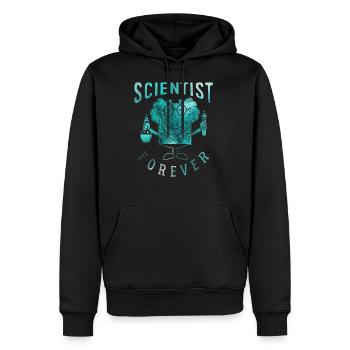 Scientifiques - Sweat à capuche Premium bio Homme - noir - Devant - Nico (187cm)