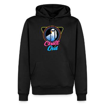 Budgie - Men’s Premium Organic Hoodie - black - Front - Nico (187cm)