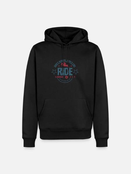 Citation de citations de chevaux - Sweat à capuche Premium bio Homme - noir