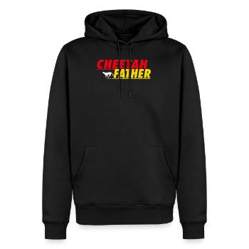 Cheetah Father - Männer Premium Bio Hoodie - Schwarz - Vorne - Nico (187cm)