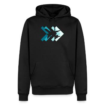 plane - Men’s Premium Organic Hoodie - black - Front - Nico (187cm)