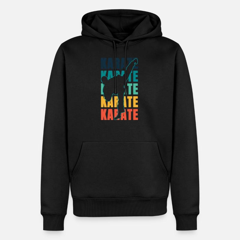 Karate Karate Karate Karate Karate - Männer Premium Bio Hoodie - Schwarz