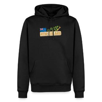 Drapeau néo-zélandais - Sweat à capuche Premium bio Homme - noir - Devant - Nico (187cm)