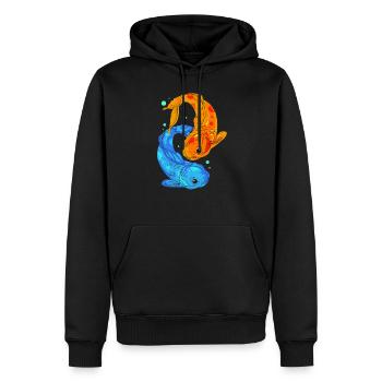 Koi - Männer Premium Bio Hoodie - Schwarz - Vorne - Nico (187cm)