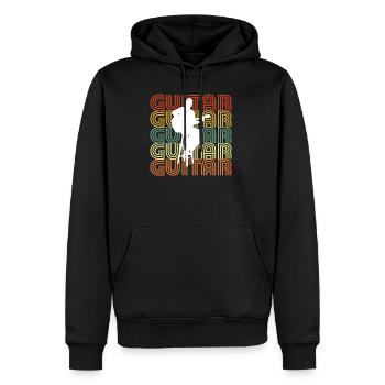 GUITAR - Männer Premium Bio Hoodie - Schwarz - Vorne - Nico (187cm)