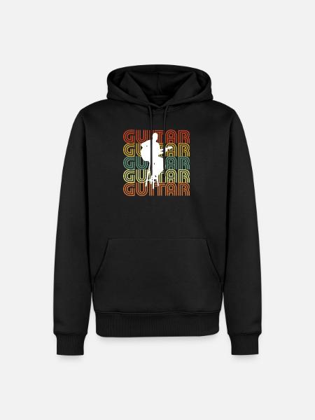 GUITAR - Männer Premium Bio Hoodie - Schwarz