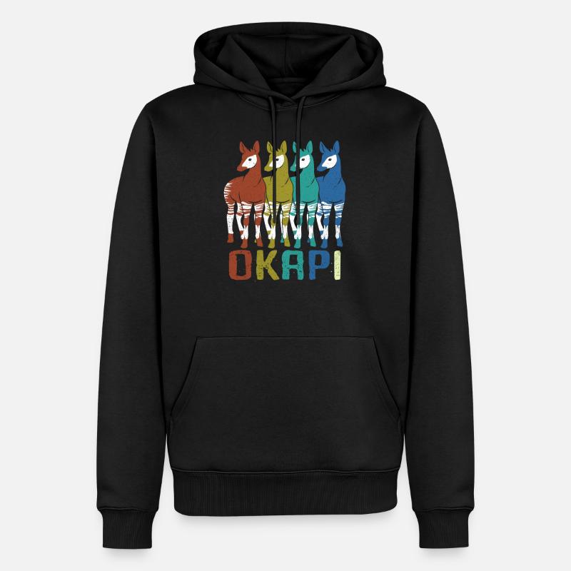 Okapi - Sweat à capuche Premium bio Homme - noir
