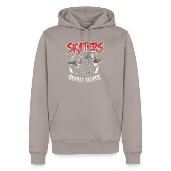 Skater Skateboard skaten SK8 Geschenk Ollie - Männer Premium Bio Hoodie - Taupe - Vorne - Nico (187cm)