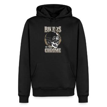 Biker Biker Motorcycle Biker Chrome - Men’s Premium Organic Hoodie - black - Front - Nico (187cm)