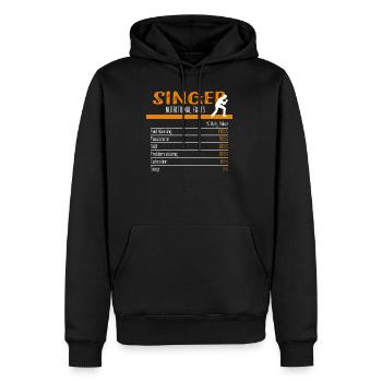 Singer Ingredients - Sweat à capuche Premium bio Homme - noir - Devant - Nico (187cm)