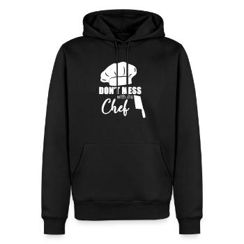 Cuisson - Sweat à capuche Premium bio Homme - noir - Devant - Nico (187cm)