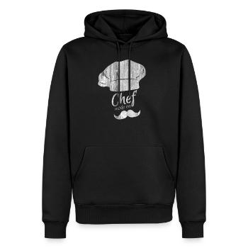Cuisson - Sweat à capuche Premium bio Homme - noir - Devant - Nico (187cm)