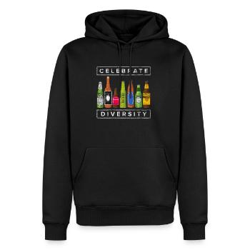 Bière bière - Sweat à capuche Premium bio Homme - noir - Devant - Nico (187cm)