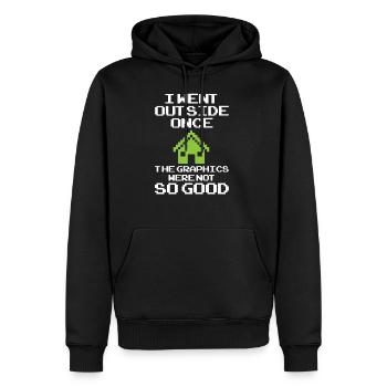 Gamer Gaming Videospiel Videogame Pixel Pixelart - Männer Premium Bio Hoodie - Schwarz - Vorne - Nico (187cm)