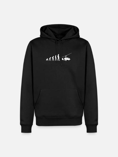Evolution Gyrocopter Gift w 0757 - Men’s Premium Organic Hoodie - black