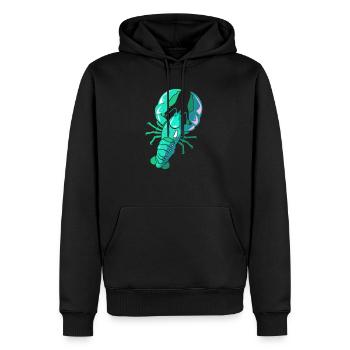 Hummer Shrimp Languste Krebs Meeresfrüchte - Männer Premium Bio Hoodie - Schwarz - Vorne - Nico (187cm)