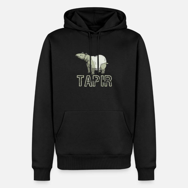 Tapir - Männer Premium Bio Hoodie - Schwarz