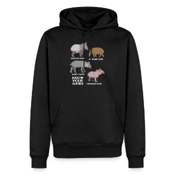 Tapir - Sweat à capuche Premium bio Homme - noir - Devant - Nico (187cm)