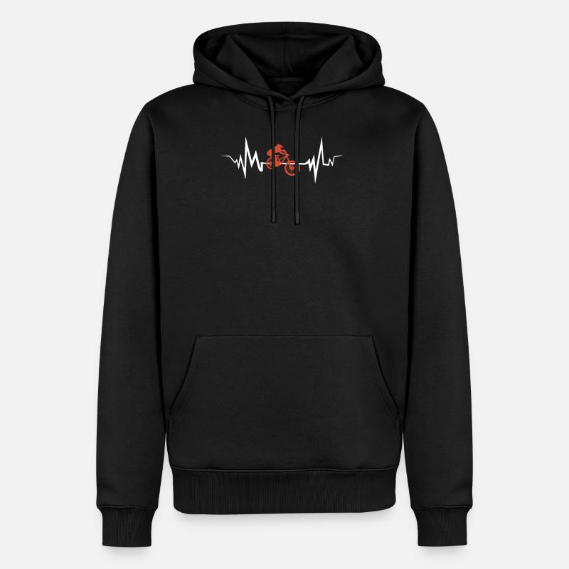 downhill - Männer Premium Bio Hoodie - Schwarz