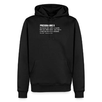 Funniest Programmer Tshirt - Männer Premium Bio Hoodie - Schwarz - Vorne - Nico (187cm)