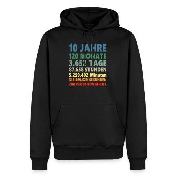 10. Geburtstag 10 Jahre Geschenk - Sweat à capuche Premium bio Homme - noir - Devant - Nico (187cm)