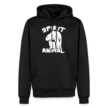 POLAR BEAR - Männer Premium Bio Hoodie - Schwarz - Vorne - Nico (187cm)