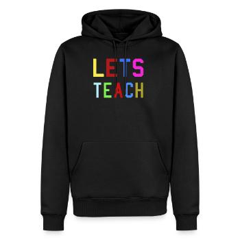 professeur - Sweat à capuche Premium bio Homme - noir - Devant - Nico (187cm)