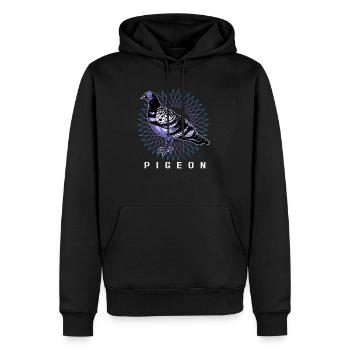 Taube - Männer Premium Bio Hoodie - Schwarz - Vorne - Nico (187cm)