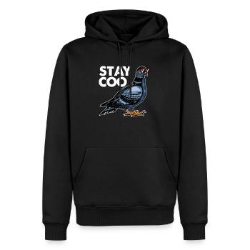 Pigeons de course Pigeonnier Pigeonnier Tourterelle - Sweat à capuche Premium bio Homme - noir - Devant - Nico (187cm)
