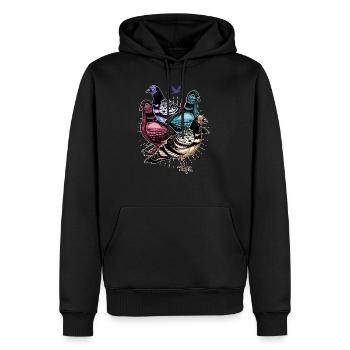Pigeons de course Pigeonnier Pigeonnier Tourterelle - Sweat à capuche Premium bio Homme - noir - Devant - Nico (187cm)