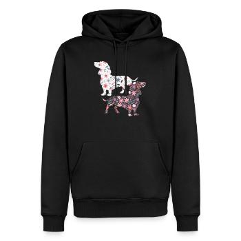 Dackel Hund - Männer Premium Bio Hoodie - Schwarz - Vorne - Nico (187cm)