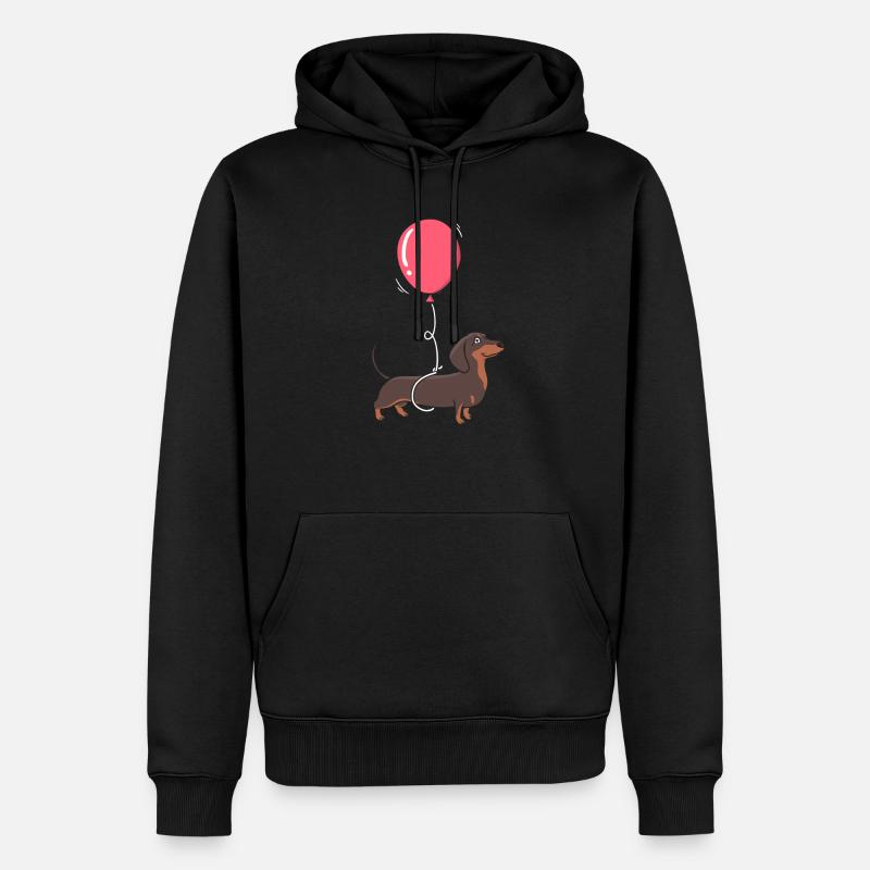 Dackel Tierliebhaber - Männer Premium Bio Hoodie - Schwarz