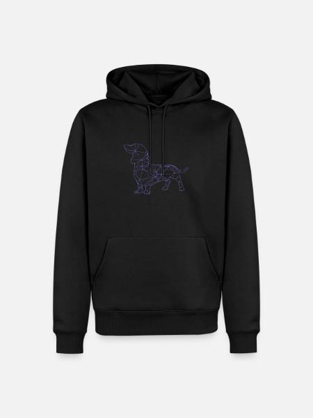 teckel - Sweat à capuche Premium bio Homme - noir