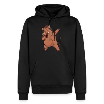 Warthog Dabbing Dance Dancing Funny Gift - Men’s Premium Organic Hoodie - black - Front - Nico (187cm)