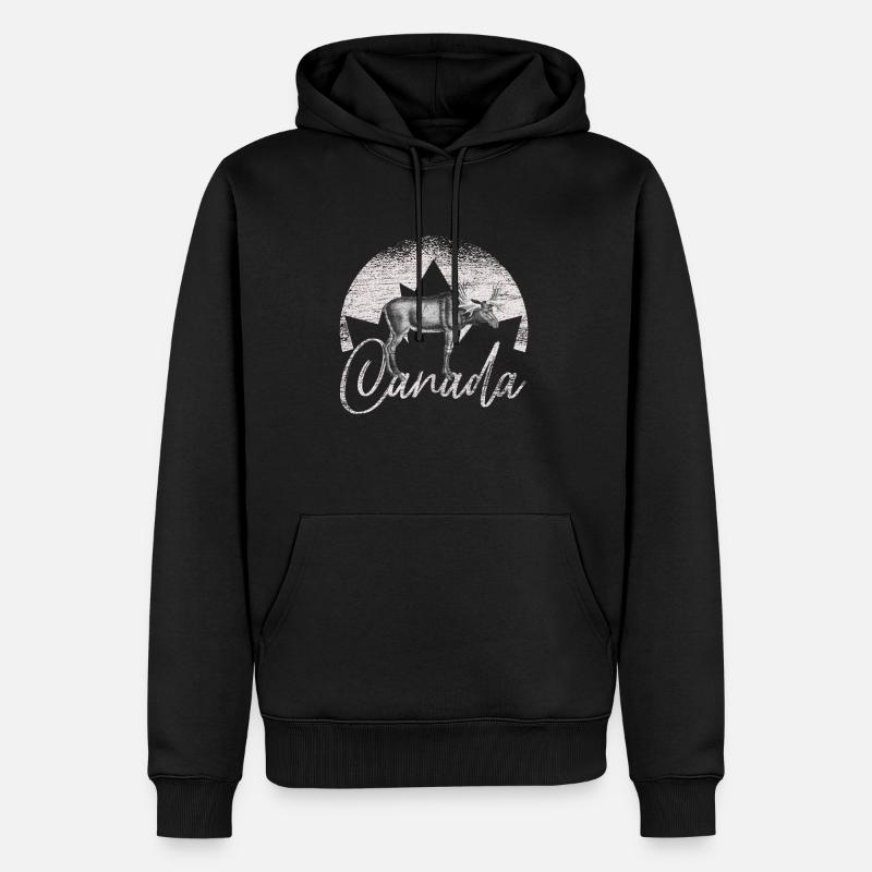 Canada - Sweat à capuche Premium bio Homme - noir