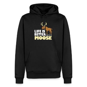 Elche Elche Hirsch Geweih Rentier Reh Geschenk - Männer Premium Bio Hoodie - Schwarz - Vorne - Nico (187cm)