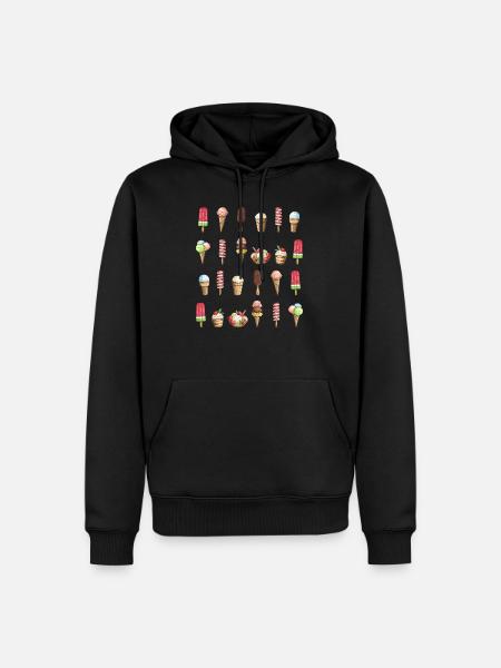 Ice cream ice cream - Men’s Premium Organic Hoodie - black