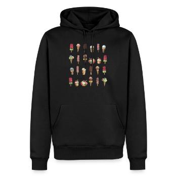 Eis Eisbecher - Männer Premium Bio Hoodie - Schwarz - Vorne - Nico (187cm)