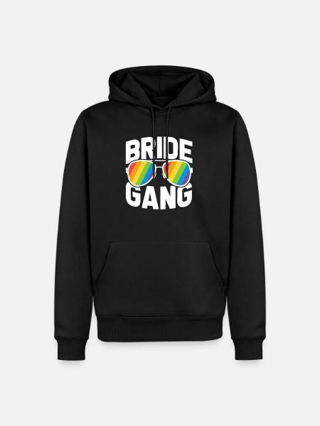 Braut Homo Ehe - Männer Premium Bio Hoodie - Schwarz
