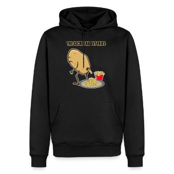 Fries Kartoffel Pommes Geheimnis Geschenk - Männer Premium Bio Hoodie - Schwarz - Vorne - Nico (187cm)