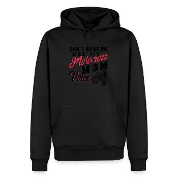 Motocross Mom Voice - Männer Premium Bio Hoodie - Schwarz - Vorne - Nico (187cm)