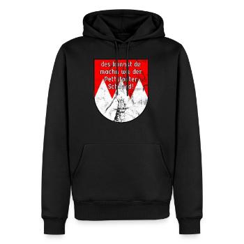 Pettstädter Schmied Franken Geschenk Dialekt Kerwa - Männer Premium Bio Hoodie - Schwarz - Vorne - Nico (187cm)