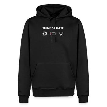 Choses que je déteste TShirt Programmer Gamer - Sweat à capuche Premium bio Homme - noir - Devant - Nico (187cm)
