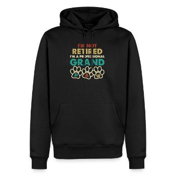 Großartige Tatze pensionierter beruflicher Grandpaw-lustiger Hund - Männer Premium Bio Hoodie - Schwarz - Vorne - Nico (187cm)