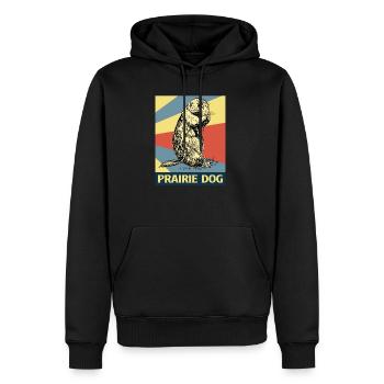 Écureuil de terre Prairies Marmottes Prairies rongeurs - Sweat à capuche Premium bio Homme - noir - Devant - Nico (187cm)