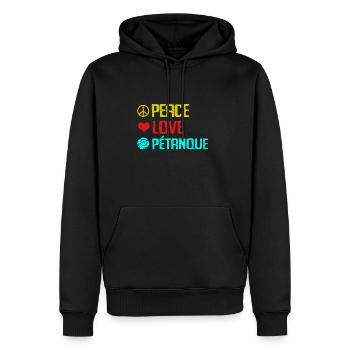 Pétanque - Männer Premium Bio Hoodie - Schwarz - Vorne - Nico (187cm)