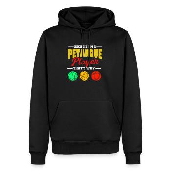 Pétanque Bocce Raffa Boule Sport Ball Petanque - Männer Premium Bio Hoodie - Schwarz - Vorne - Nico (187cm)